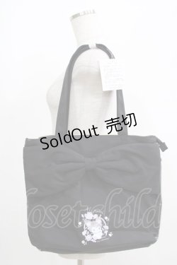 画像1: m petit by misako / サンリオキャラクターズコラボ クロミ リボントート  ブラック H-25-05-01-062-LO-BG-NS-ZH