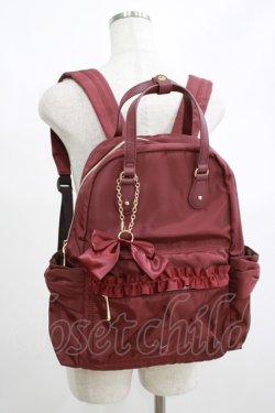 画像1: m petit by misako / チャーム付きリュック  ボルドー H-25-05-01-067-LO-BG-NS-ZH