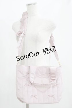 画像1: m petit by misako / NINA'Sコラボベロアリボン2wayバッグ  ピンク H-25-05-01-069-LO-BG-NS-ZH