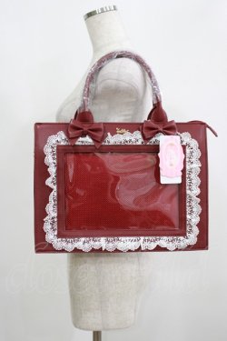 画像1: To Alice / クリアポケットトートバッグ  レッド H-25-05-01-070-LO-BG-NS-ZH