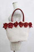 m petit by misako / NINA'Sコラボ リボンファーバッグ  レッド H-25-05-01-071-LO-BG-NS-ZH