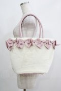 m petit by misako / NINA'Sコラボ リボンファーバッグ  ピンク H-25-05-01-073-LO-BG-NS-ZH