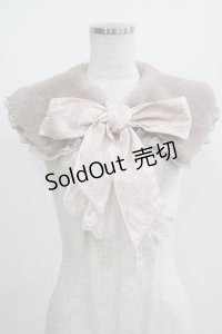 axes femme / リボンレースファーティペット  グレージュ H-25-05-01-077-AX-ZA-NS-ZT169