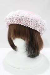 m petit by misako / TT*AMレースBベレー  ピンク H-25-05-01-080-LO-AC-NS-ZH