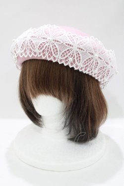画像1: m petit by misako / TT*AMレースBベレー  ピンク H-25-05-01-080-LO-AC-NS-ZH