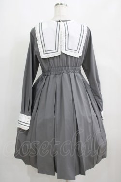 画像3: FLC / 皆方由衣コラボ/襟付きプリーツワンピース L グレー H-25-05-01-001-LO-OP-NS-ZH