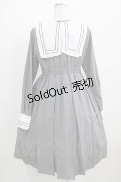 画像3: FLC / 皆方由衣コラボ/襟付きプリーツワンピース L グレー H-25-05-01-001-LO-OP-NS-ZH