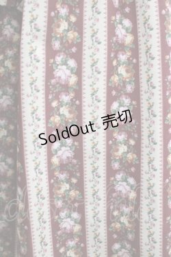 画像4: axes femme kawaii / ストライプローズ柄ジャンスカ M ワイン H-25-05-01-008-AX-OP-NS-ZH
