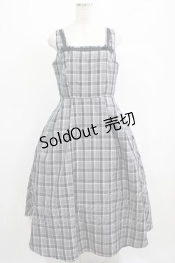 画像1: m petit by misako / AMCHKスクエアネックジャンパースカート L ブラック H-25-05-01-009-LO-OP-NS-ZH