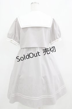 画像3: Amavel / Ribbon Emblem Setup風セーラーワンピース（ミドル丈） Free グレー H-25-05-01-012-CA-OP-NS-ZH