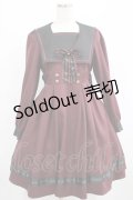 Amavel / Message Ribbon スクエアセーラーワンピース Free ボルドー H-25-05-01-013-CA-OP-NS-ZH