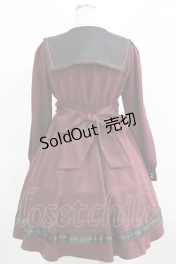 画像3: Amavel / Message Ribbon スクエアセーラーワンピース Free ボルドー H-25-05-01-013-CA-OP-NS-ZH