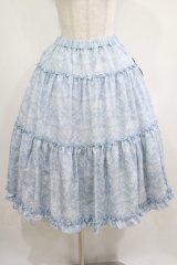 m petit by misako / NINA'S RVパニエスカート L サックス/アイボリー リバーシブル H-25-05-01-018-LO-SK-NS-ZH