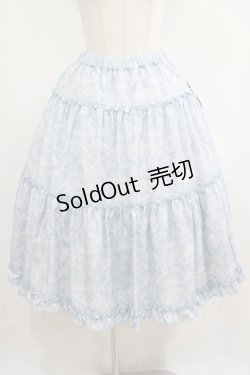 画像1: m petit by misako / NINA'S RVパニエスカート L サックス/アイボリー リバーシブル H-25-05-01-018-LO-SK-NS-ZH