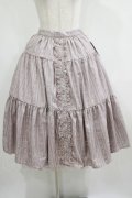m petit by misako / NINA'SコラボMSKストライプRVスカート L ブラウン　リバーシブル H-25-05-01-019-LO-SK-NS-ZH