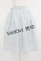 Fi.n.t / ギンガムチェックギャザースカート Free L/BLUE×WH H-25-05-01-023-CA-SK-NS-ZH