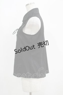 画像2: Qutie Frash / チャイナトップス  黒 H-25-05-02-029-QU-TO-KB-ZH