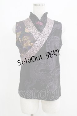 画像1: Qutie Frash / 着物衿インナータンク  黒 H-25-05-02-050-QU-TO-KB-ZH