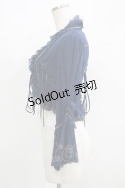 画像2: Ozz Croce / メッシュショートボレロ  紺 H-25-05-02-056-OO-JA-KB-ZH