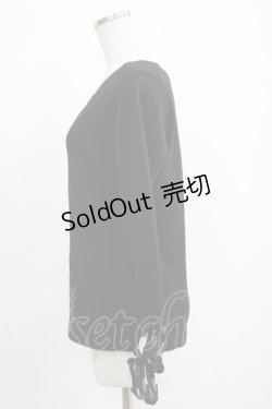 画像2: Qutie Frash / クロスインナーT  黒×矢絣柄 H-25-05-02-057-QU-TO-KB-ZH