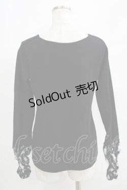 画像3: Qutie Frash / クロスインナーT  黒×矢絣柄 H-25-05-02-057-QU-TO-KB-ZH