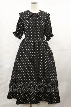 画像1: m petit by misako / ナシジドットワンピース L ブラック H-25-05-02-1006-LO-OP-NS-ZH