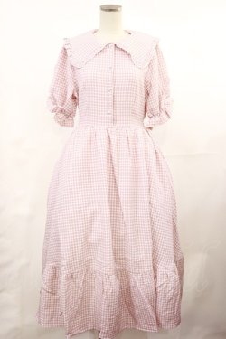 画像1: m petit by misako / AM*ギンガムCHKワンピース L ピンク H-25-05-02-1007-LO-OP-NS-ZH