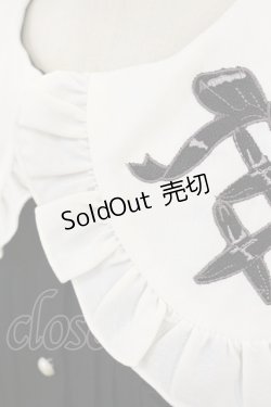 画像3: DearMyLove / レースアップリボン刺繍フリルワンピース M 膝下/ブラック H-25-05-02-1011-EL-OP-NS-ZH