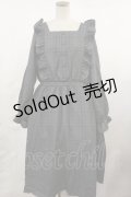 m petit by misako / チェック長袖ワンピース LL グレー H-25-05-02-1013-LO-OP-NS-ZH