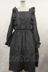 m petit by misako / チェック長袖ワンピース LL グレー H-25-05-02-1013-LO-OP-NS-ZH