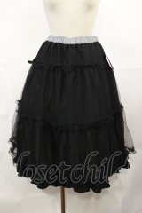 m petit by misako / NINA'S RVパニエスカート L ブラック/ブラックギンガム リバーシブル H-25-05-02-1016-LO-SK-NS-ZH