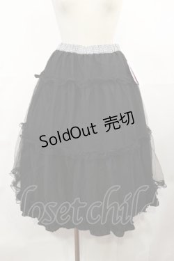 画像1: m petit by misako / NINA'S RVパニエスカート L ブラック/ブラックギンガム リバーシブル H-25-05-02-1016-LO-SK-NS-ZH