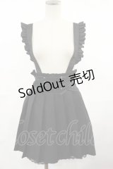 DearMyLove / サス付フリルレースアッププリーツスカート M ブラック H-25-05-02-1018-EL-SK-NS-ZH