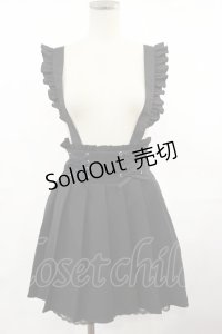 DearMyLove / サス付フリルレースアッププリーツスカート M ブラック H-25-05-02-1018-EL-SK-NS-ZH