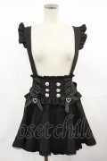 LIZ LISA / レースアップサスペンダー付スカパン Free ブラック H-25-05-02-1019-LO-SK-NS-ZH