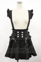 LIZ LISA / レースアップサスペンダー付スカパン Free ブラック H-25-05-02-1019-LO-SK-NS-ZH