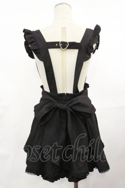 画像2: LIZ LISA / レースアップサスペンダー付スカパン Free ブラック H-25-05-02-1019-LO-SK-NS-ZH