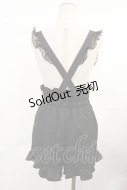 画像2: DearMyLove / ガーターデザインサス付ショートパンツ M ブラック H-25-05-02-1020-EL-PA-NS-ZH