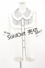 DearMyLove / ハートドットチュール重ねバックルブラウス M オフ H-25-05-02-1027-EL-BL-NS-ZH