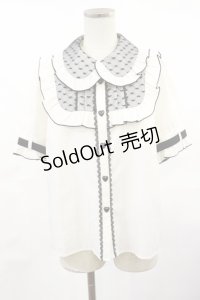 DearMyLove / ハートドットチュール重ねバックルブラウス M オフ H-25-05-02-1027-EL-BL-NS-ZH