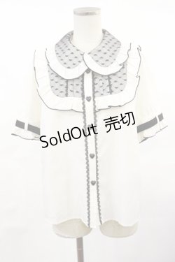 画像1: DearMyLove / ハートドットチュール重ねバックルブラウス M オフ H-25-05-02-1027-EL-BL-NS-ZH