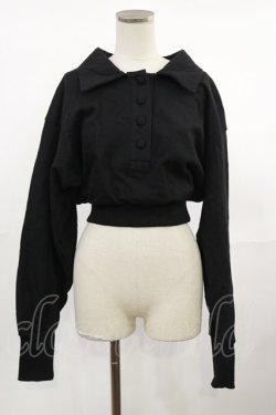 画像1: Melt the lady / クロップドトップス Free ブラック H-25-05-02-1029-PU-TO-NS-ZH