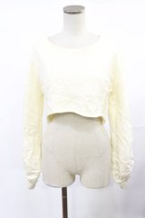 Melt the lady / クロップドトップス Free アイボリー H-25-05-02-1030-PU-TO-NS-ZH