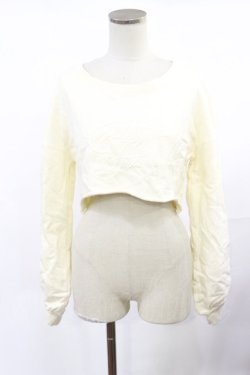 画像1: Melt the lady / クロップドトップス Free アイボリー H-25-05-02-1030-PU-TO-NS-ZH