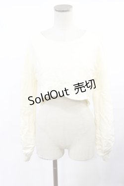 画像1: Melt the lady / クロップドトップス Free アイボリー H-25-05-02-1030-PU-TO-NS-ZH