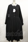 m petit by misako / レース襟プリーツワンピース LL ブラック H-25-05-02-1005-LO-OP-NS-ZH