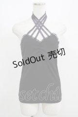 Qutie Frash / クロスキャミ  黒×紫 H-25-05-02-062-QU-TO-KB-ZH