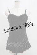 Qutie Frash / ゼブラ柄切替キャミ  黒 H-25-05-02-064-QU-TO-KB-ZH