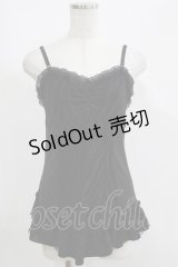 Qutie Frash / ゼブラ柄切替キャミ  黒 H-25-05-02-064-QU-TO-KB-ZH