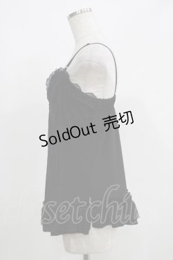 画像2: Qutie Frash / ゼブラ柄切替キャミ  黒 H-25-05-02-064-QU-TO-KB-ZH